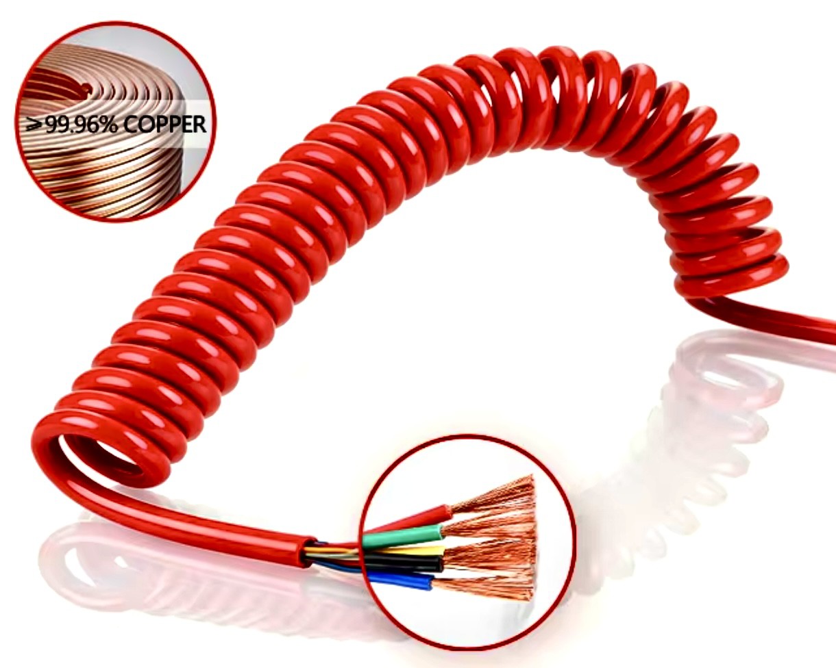 Coiled Electrical Cable Coiled Electrical Cable